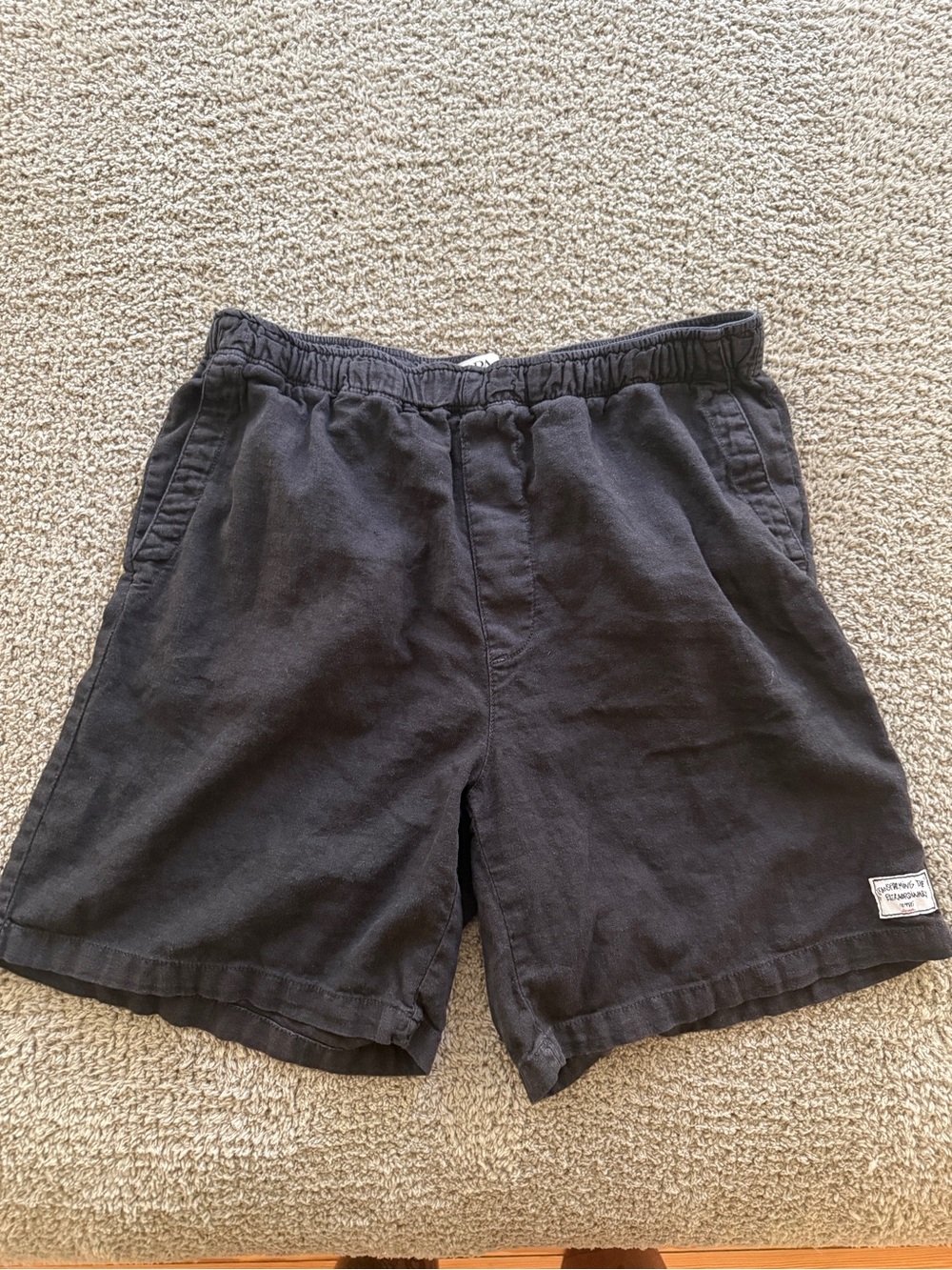 Zara Black Men's Elastic Waist Casual Shorts
